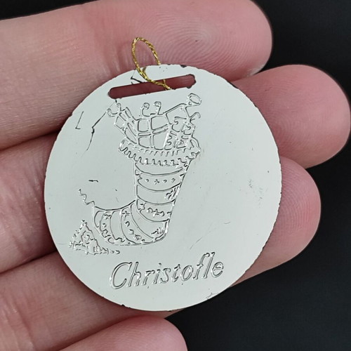 Vintage Christofle Christmas ornament used