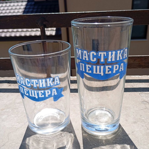 Collector's glass set of 2 new for various drinks