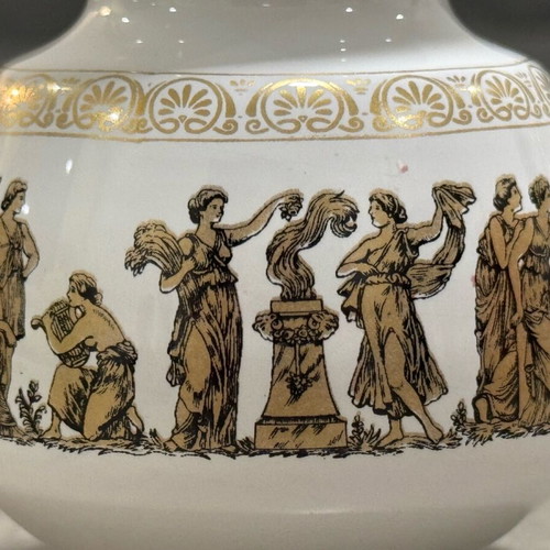 Rhodos vase handmade vintage with 24k gold plating like new