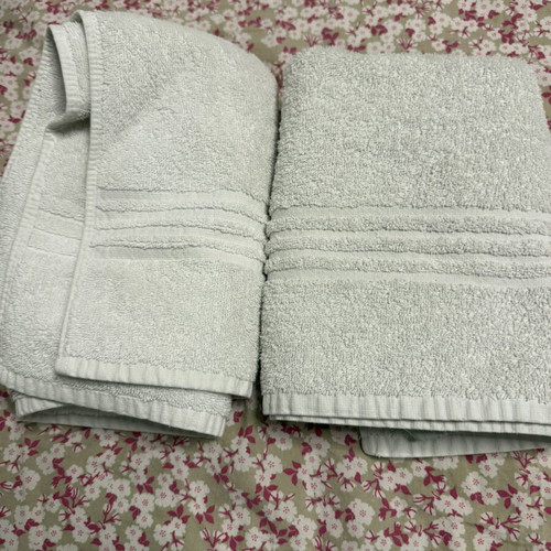 Pack of 2 white hand/face towels