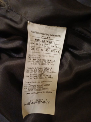 Pennyblack gray coat like new with belt and detachable hood
