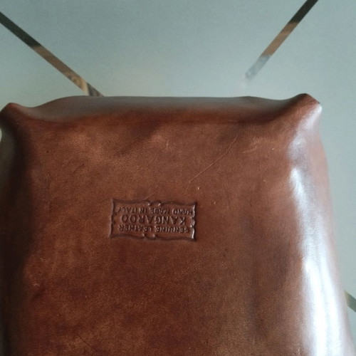 Ashtray from Italy new with kangaroo leather case