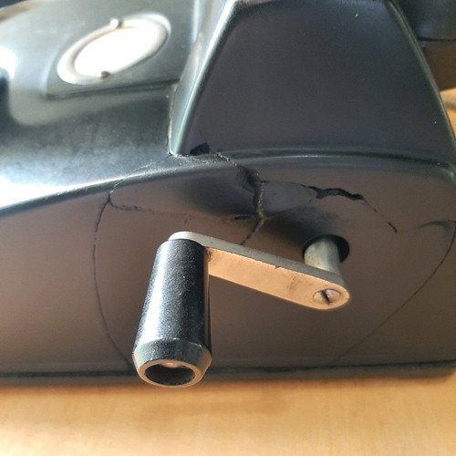 Antique telephone with crank used, 1920-30