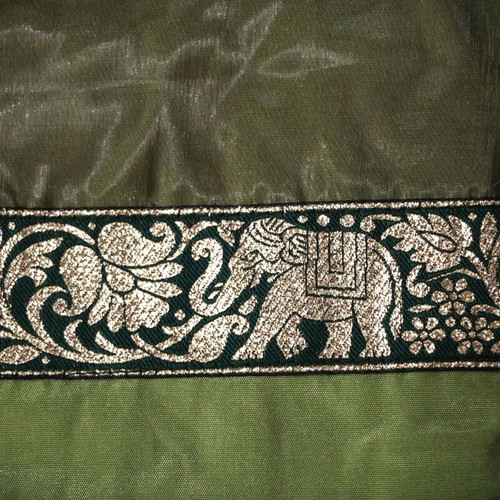 Silk pillow cover 39x39 cm green Real Siam Silk