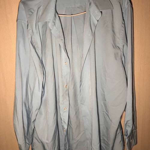 Blue shirt like new, wrinkle free