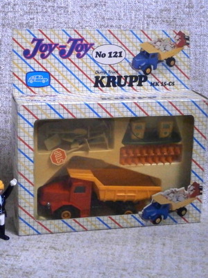 Joy Toy Krupp plastic toy truck, vintage, new in box