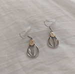 Golden Tulips two-tone dangle earrings