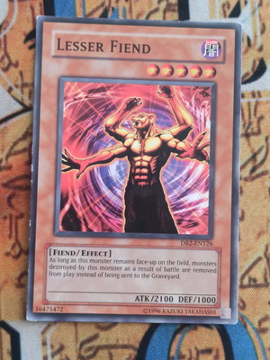 Lesser Fiend Effect Monster σαν καινούργιο, κάρτα Yu-Gi-Oh!