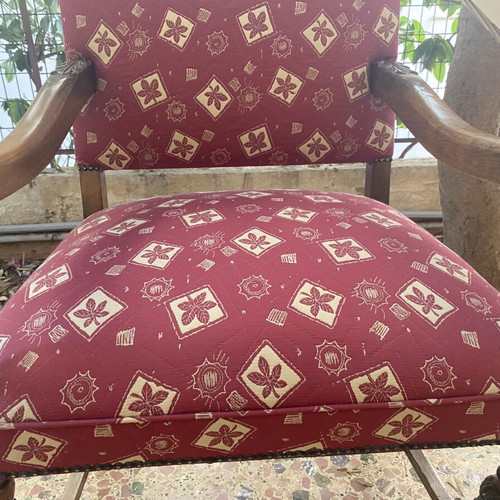 Wooden armchair set of two like new