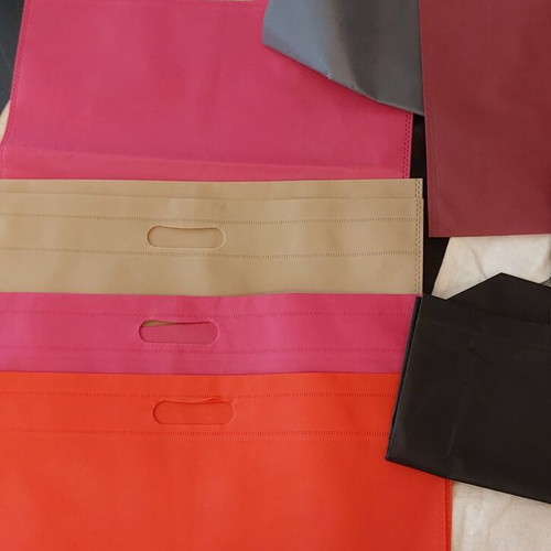 Fabric Tote Bags Set of 10 like new, assorted colors and sizes