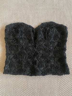 Scalini bustier with embroidery, size 44, black