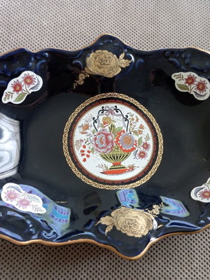 Hand Made Fontaniera like new, dark blue, 24 k Gold