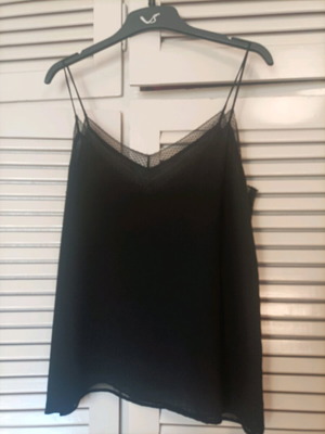 Zara transparent cami top M like new, black
