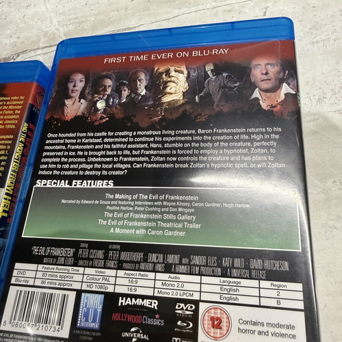 Hammer Frankenstein Collection Blu-ray like new, 4 movies with English subtitles