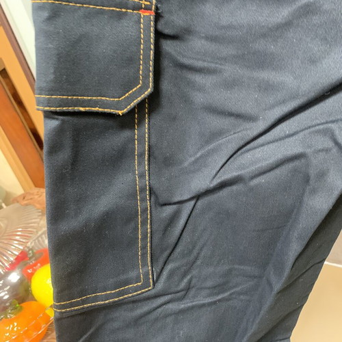 B-Wolf Safety Work Pants, Dark Blue, Size L, 100% Cotton, New