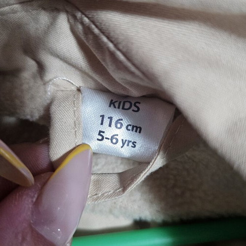 Girls' parka jacket Sinsay beige like new, size 116 cm