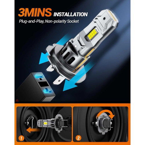 Sealight S2S H7 70W 6500K LED car bulbs new