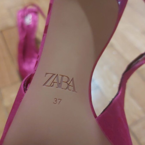 Zara slingback shoes new, low heel, pink, size 37