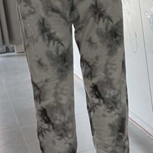 Bershka M sweatpants used, white and gray, cotton