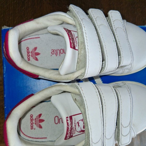 Stan Smith Adidas kids shoes size 27 like new, white and pink