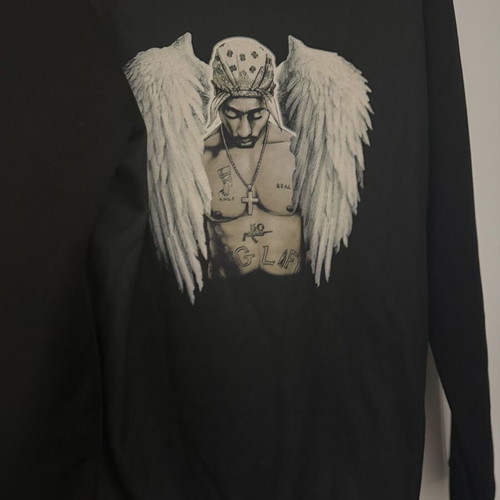 Tupac sweatshirt, black, size M