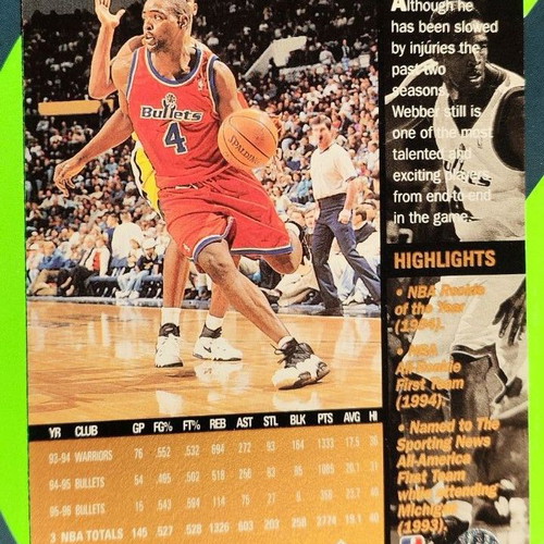 Upper Deck 1996-97 Chris Webber #135 card new