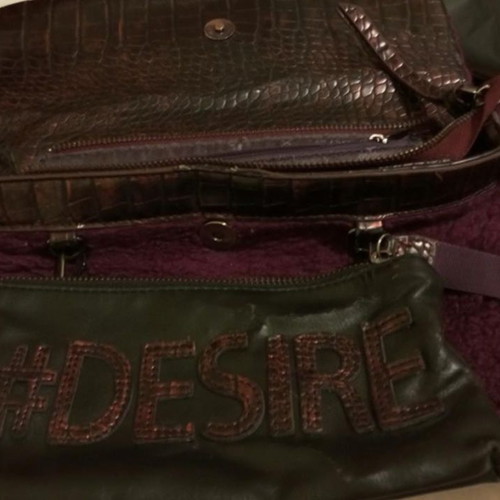 Doca handbag used, purple without strap