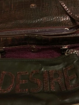 Doca handbag used, purple without strap
