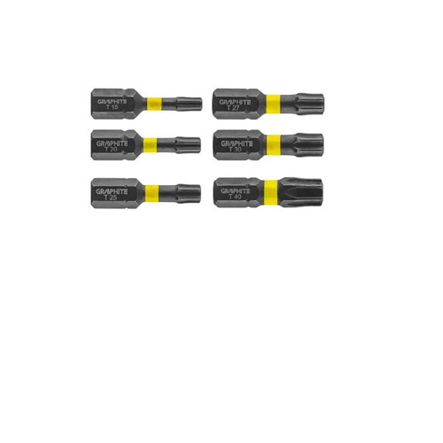 Graphite Impact Torx screwdriver bits set of 6, new