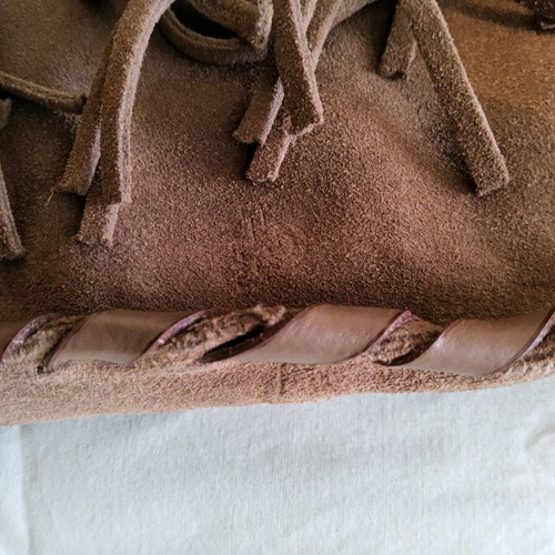 Rocco Barocco crossbody bag used, brown suede