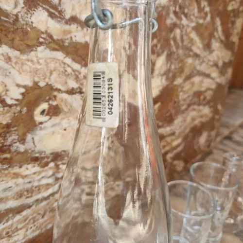 Ouzo Mini Mytilene set used, 7 pieces 80-90s