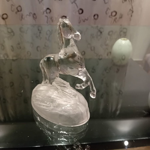 Crystal decorative horse from Cristal d'Arques 1975, like new
