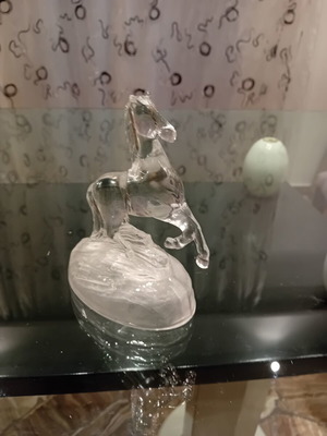 Crystal decorative horse from Cristal d'Arques 1975, like new