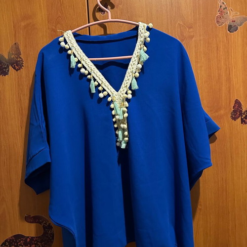 Blue blouse like new, size L / 40 / 12