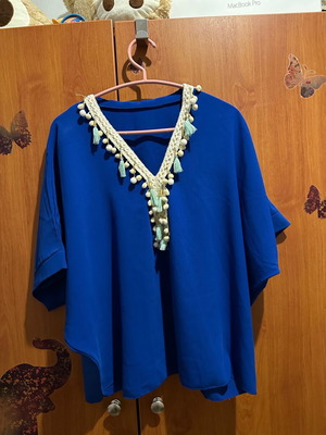 Blue blouse like new, size L / 40 / 12