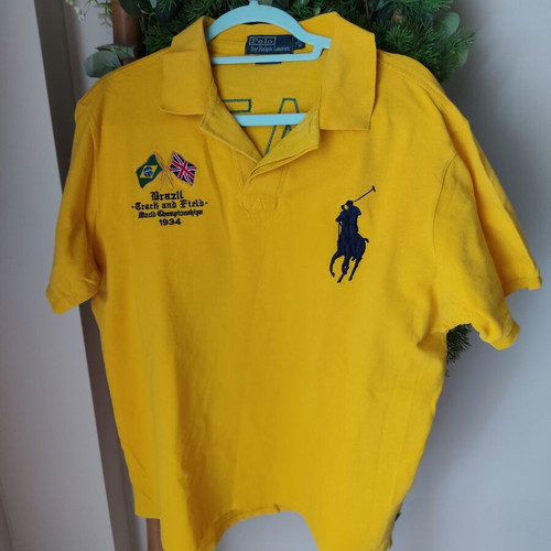 Polo Ralph Lauren Brazil Track & Field World Championship 1934 Polo Shirt, yellow, XL