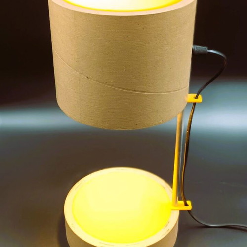 Table lamp made of recycled materials and plexiglas limited edition new