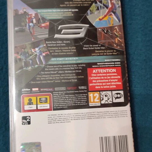 Spiderman 3 used for PSP
