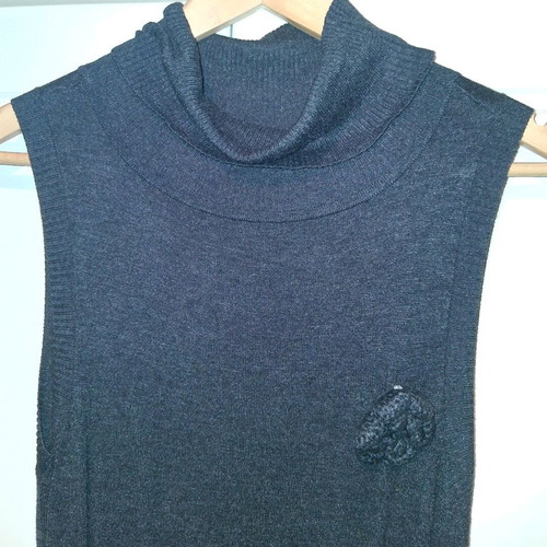 Sleeveless Turtleneck Dress Gray Like New