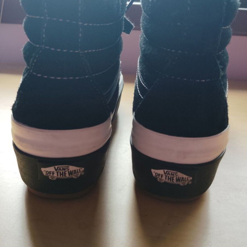 Vans Sk8-Hi Stacked (Suede) black sports sneakers like new, size 40.5