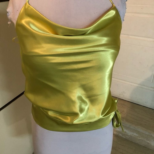 Toi&Moi draped women's blouse like new, green and silver