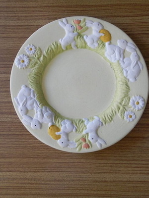 Easter embossed platter like new