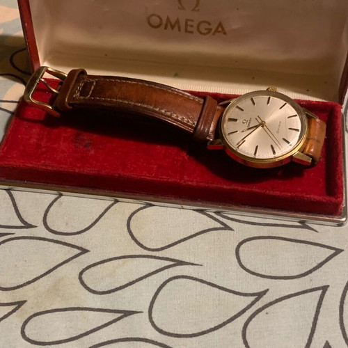 Omega Seamaster Geneve gold watch used antique from 1960s