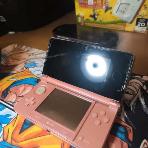Nintendo 3DS Pink console with charger and Nintendogs + Cats game