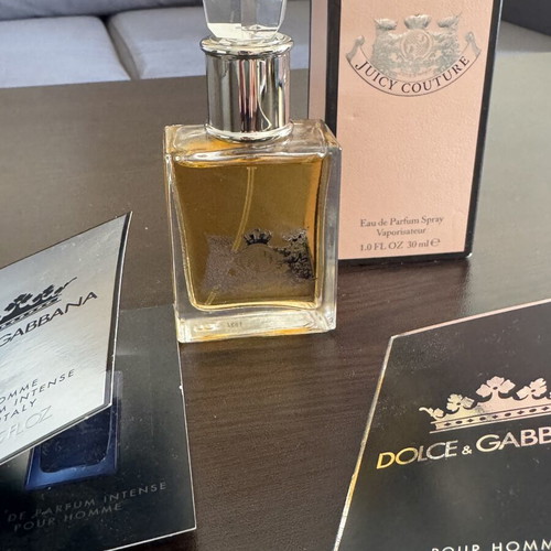 Juicy Couture women's perfume 30ml with Dolce Gabbana men's sample