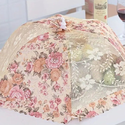 Foldable Food Cover with Floral Pattern New