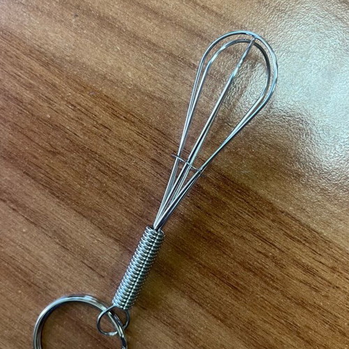 Egg Beater Keychain new, silver