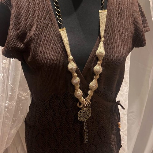 Krouaze knitted top size L like new, brown