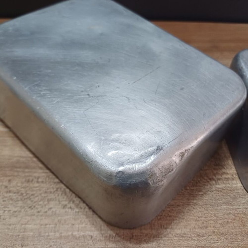 English army canteens used, set of 3, aluminum 1945