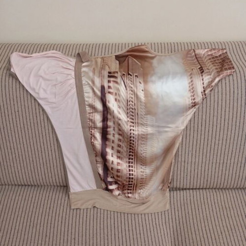 On Line blouse like new, beige and brown, size M